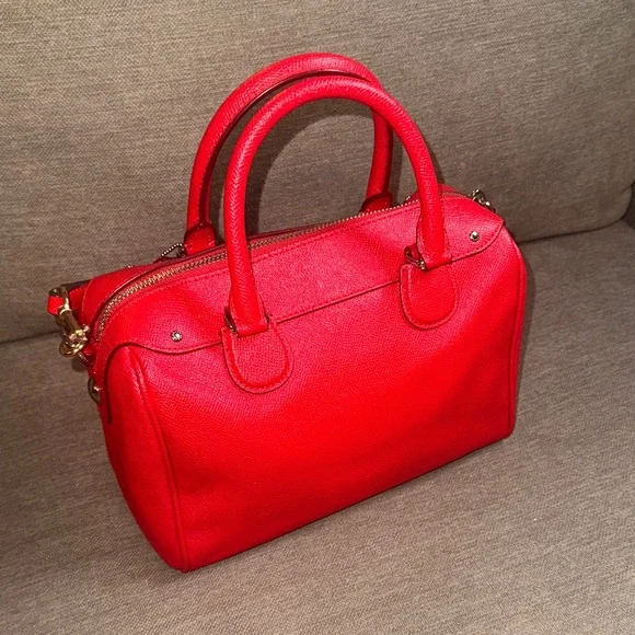 Coach Vibrant Red Satchel - Picture 3 of 8